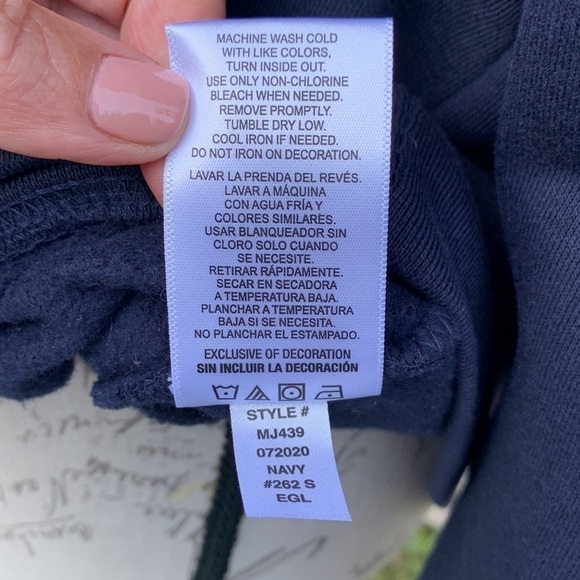 Nwot Champion Graphic Logo Crew Neck Sweatshirt - Navy - Picture 12 of 14